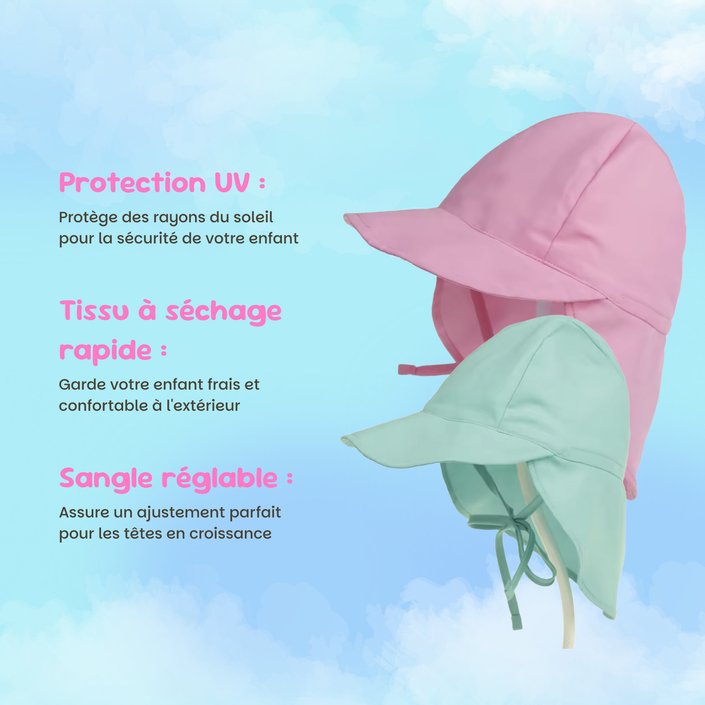 Chapeau seau anti-UV